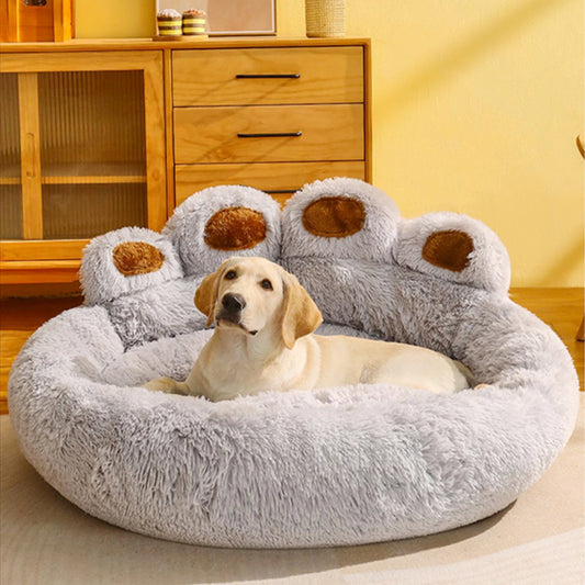 Sahebji's Fluffy Dog Bed: Plush Kennel for Large and Small Pets
