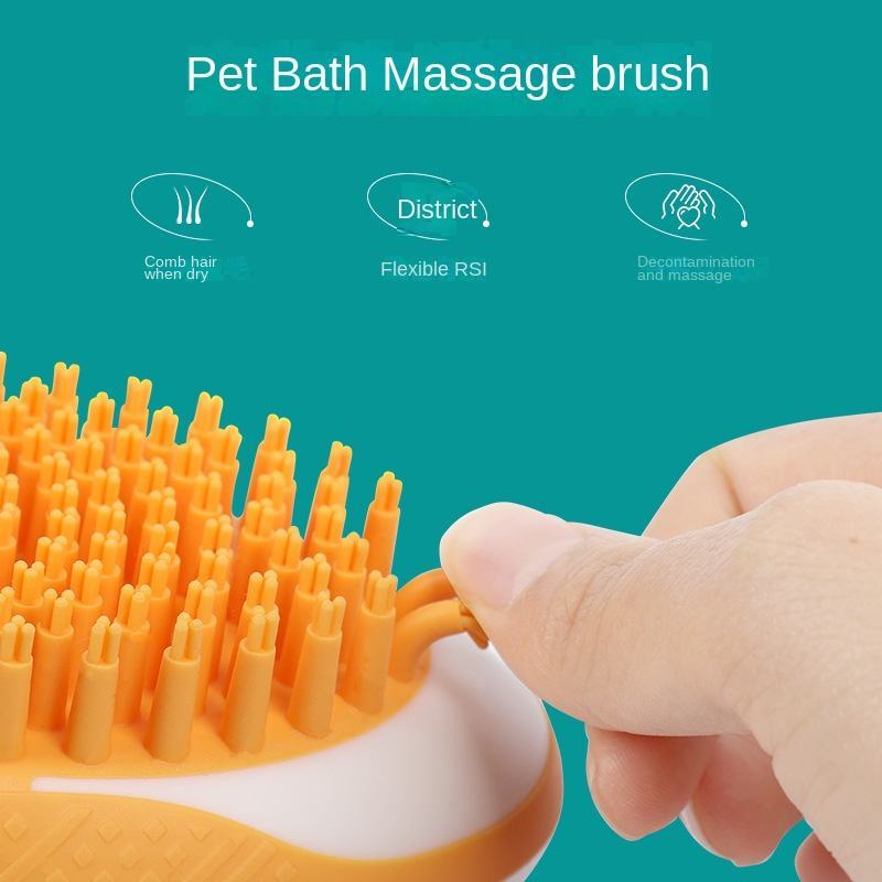 Pet Bath Brush for Dogs & Cats 