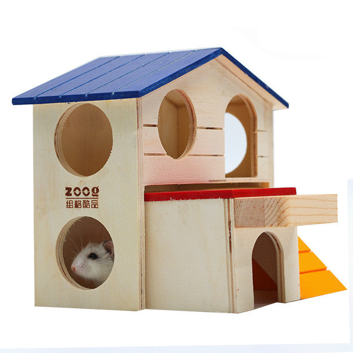 Wooden Hamster Toys: Cozy Chalet for Small Pets