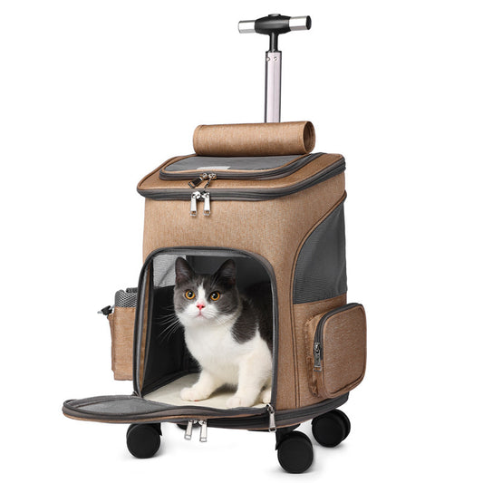 Portable Folding Trolley Pet Backpack: The Ultimate Travel Companion