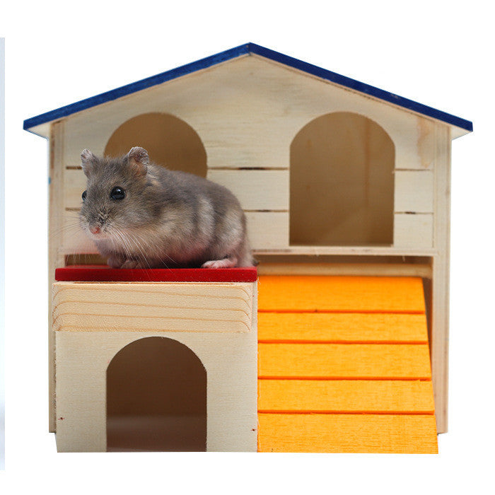 Wooden Hamster Toys: Cozy Chalet for Small Pets